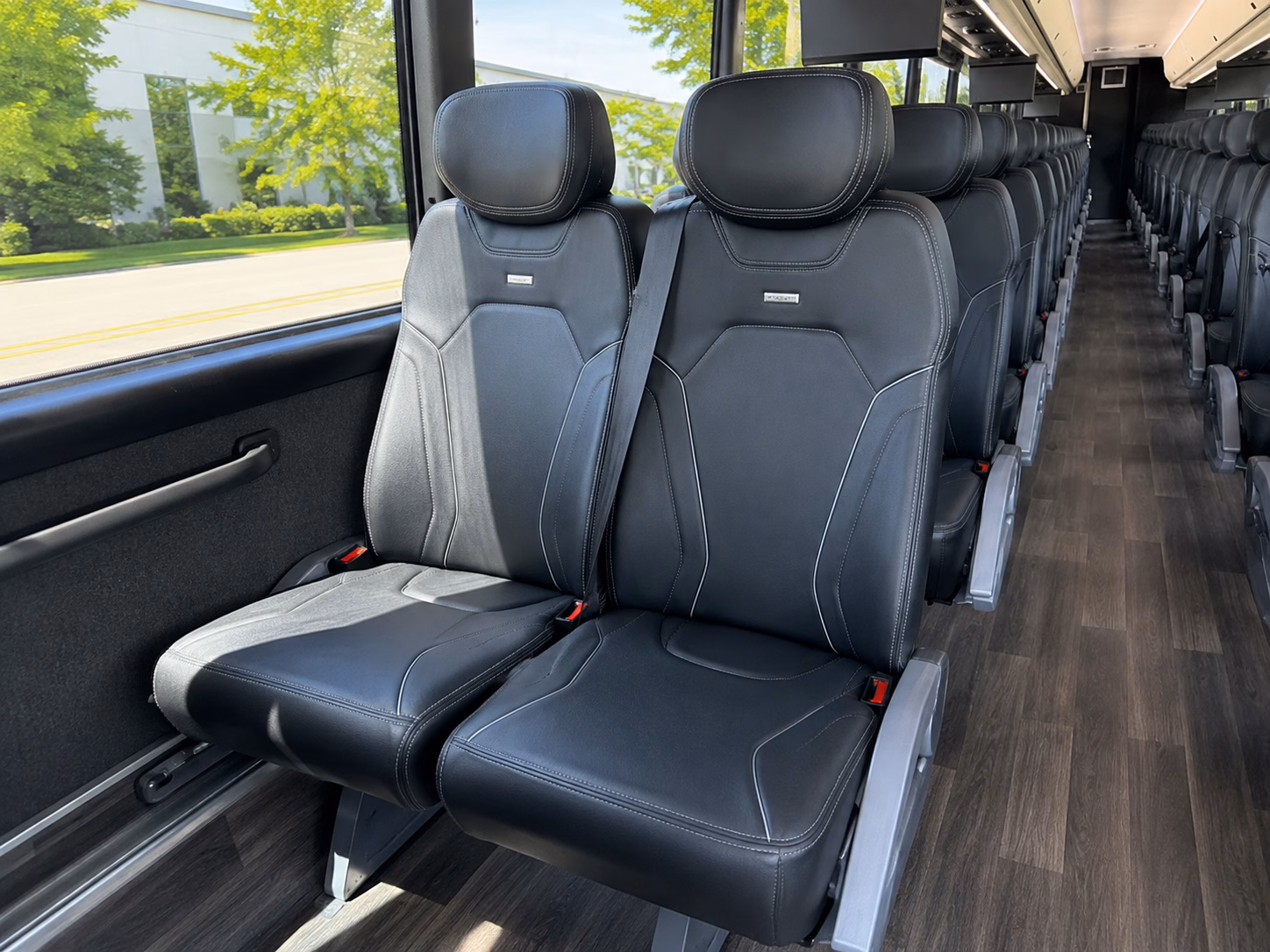 brentwood charter bus rental interior
